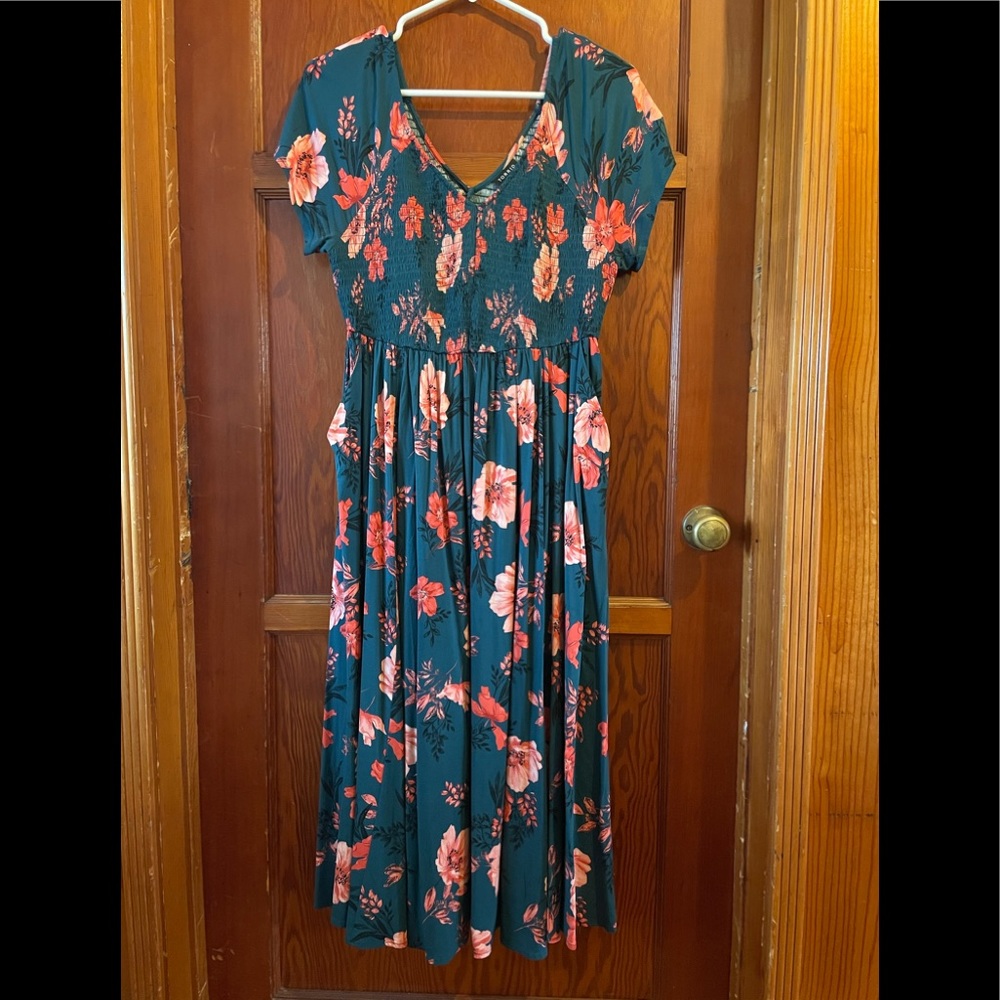 Floral Skater Midi Dress